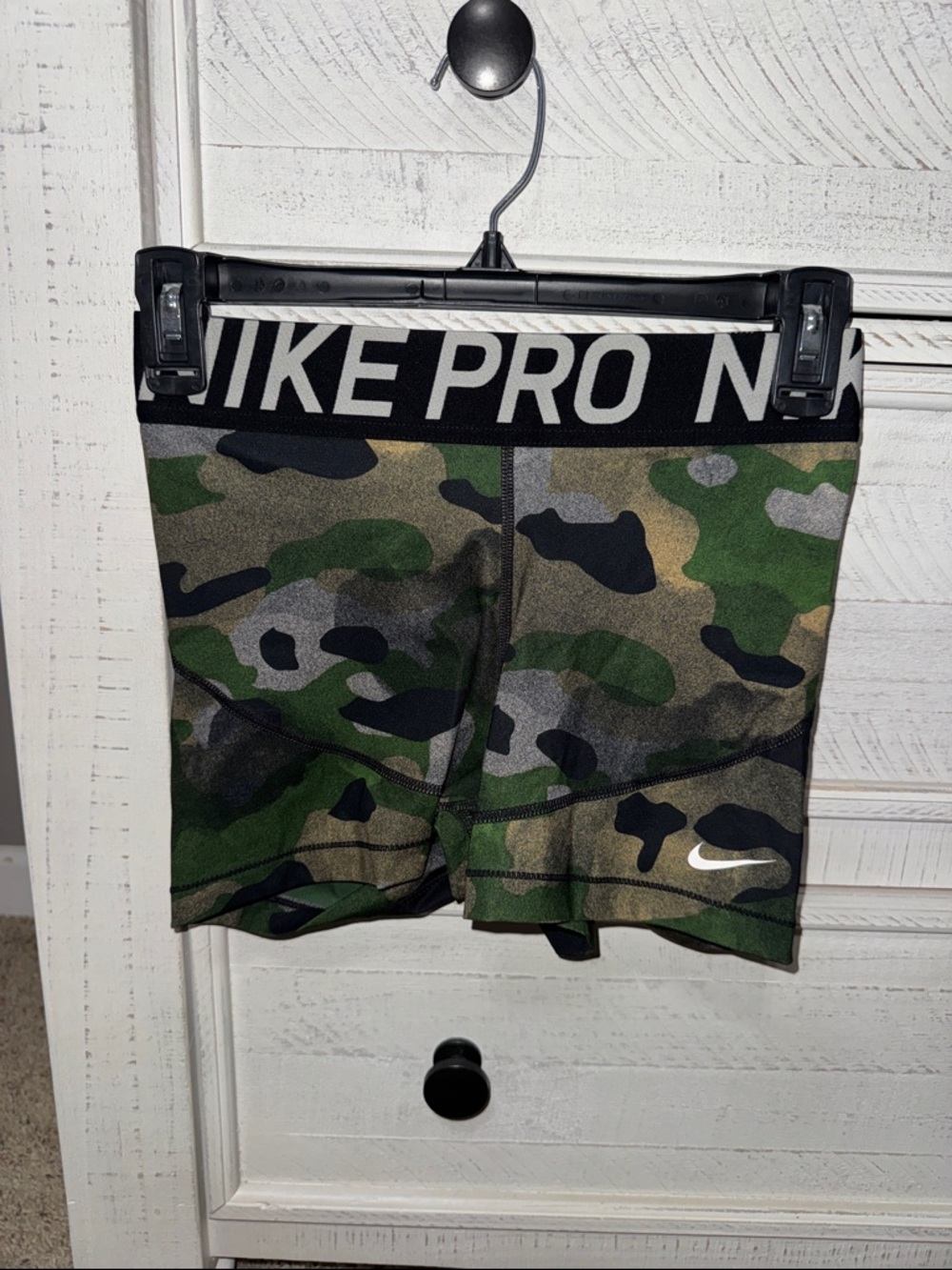 Nike Camo Pro Compression Shorts - Green, Black, Gray